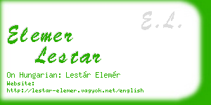 elemer lestar business card